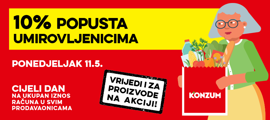 Popust umirovljenicima za svibanj