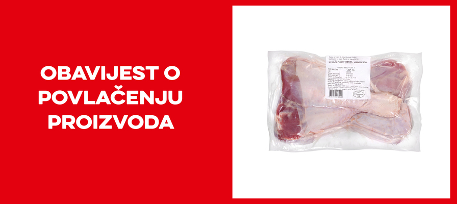 Opoziv i povlačenje - Pureći batak 1kg - vakum