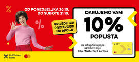 10% popusta uz korištenje RBA Mastercard kartica