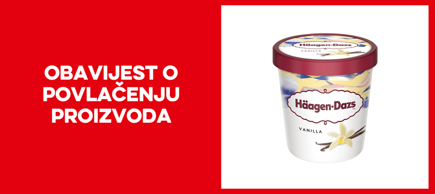 Opoziv i povlačenje Haagen Dazs vanilija sladoleda s tržišta