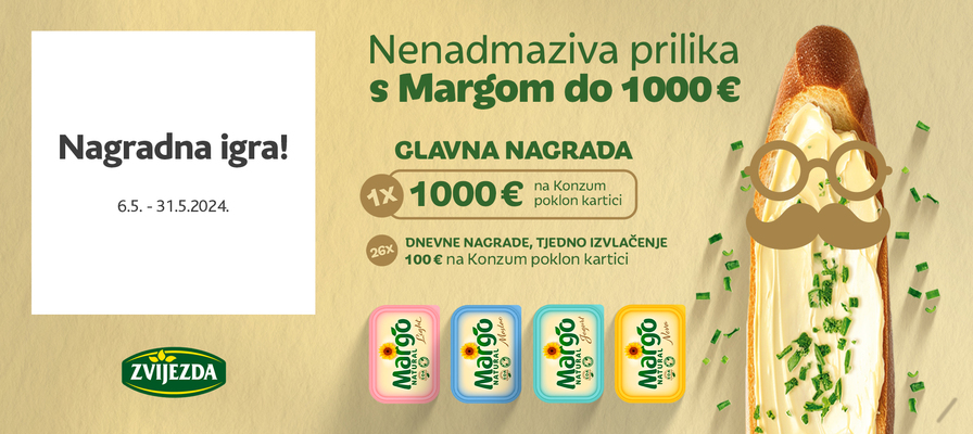 Nagradna igra - Nenadmaziva prilika s Margom do 1.000 eura