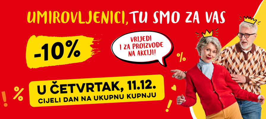 Popust umirovljenicima za prosinac