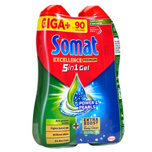 Somat Excellence Premium 5in1 Gel power&pearls 2x810 ml