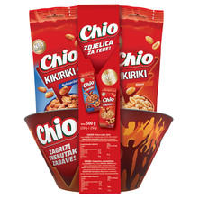 Chio Kikiriki slani 250 g + Kikiriki suhoprženi 250 g + zdjelica