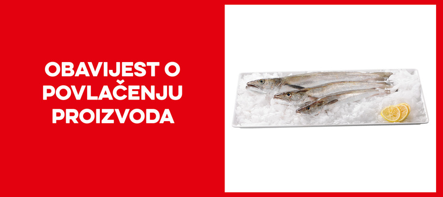 Opoziv i povlačenje svježeg oslića proizvoda s tržišta