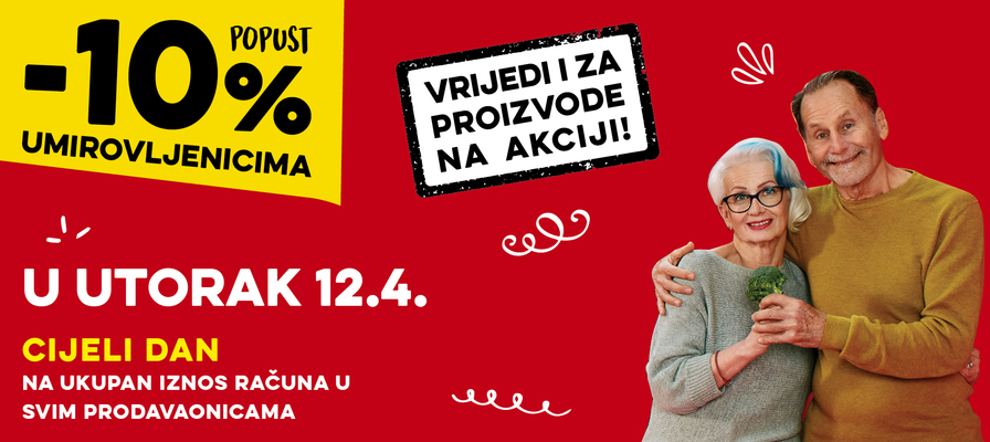 Popust umirovljenicima za travanj