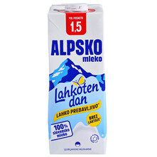 Alpsko Trajno mlijeko bez laktoze 1,5% m.m. 1 l