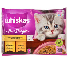 Whiskas Junior Hrana za mačke puretina, piletina žele 4x85 g