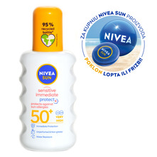 Nivea Sun Sensitive Immediate Sprej za zaštitu od alergije na sunce SPF50+ 200 ml