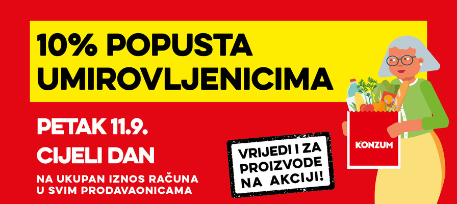 Popust umirovljenicima za rujan