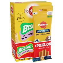 Pedigree Biscrok Multi Mix Dopunska Hrana za pse 500 g+Pedigree Dentastix 77 g
