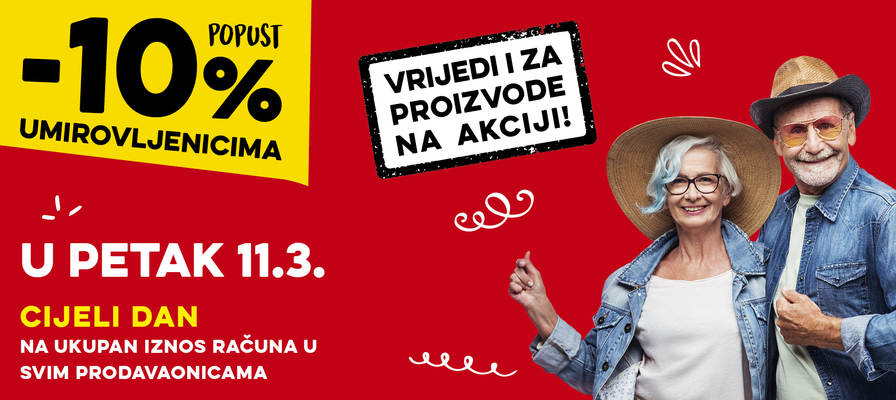 Popust umirovljenicima za ožujak