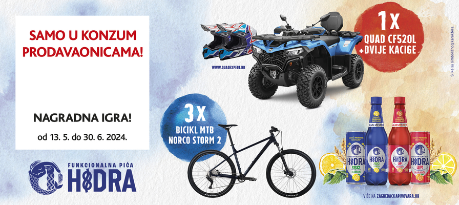 Nagradna igra - Kupi Hidru u Konzumu pa prirodno uživaj u nagradama