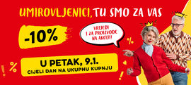 Popust umirovljenicima za siječanj
