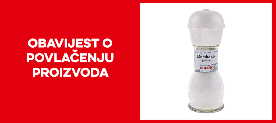 Opoziv proizvoda - Kotanyi Morska sol